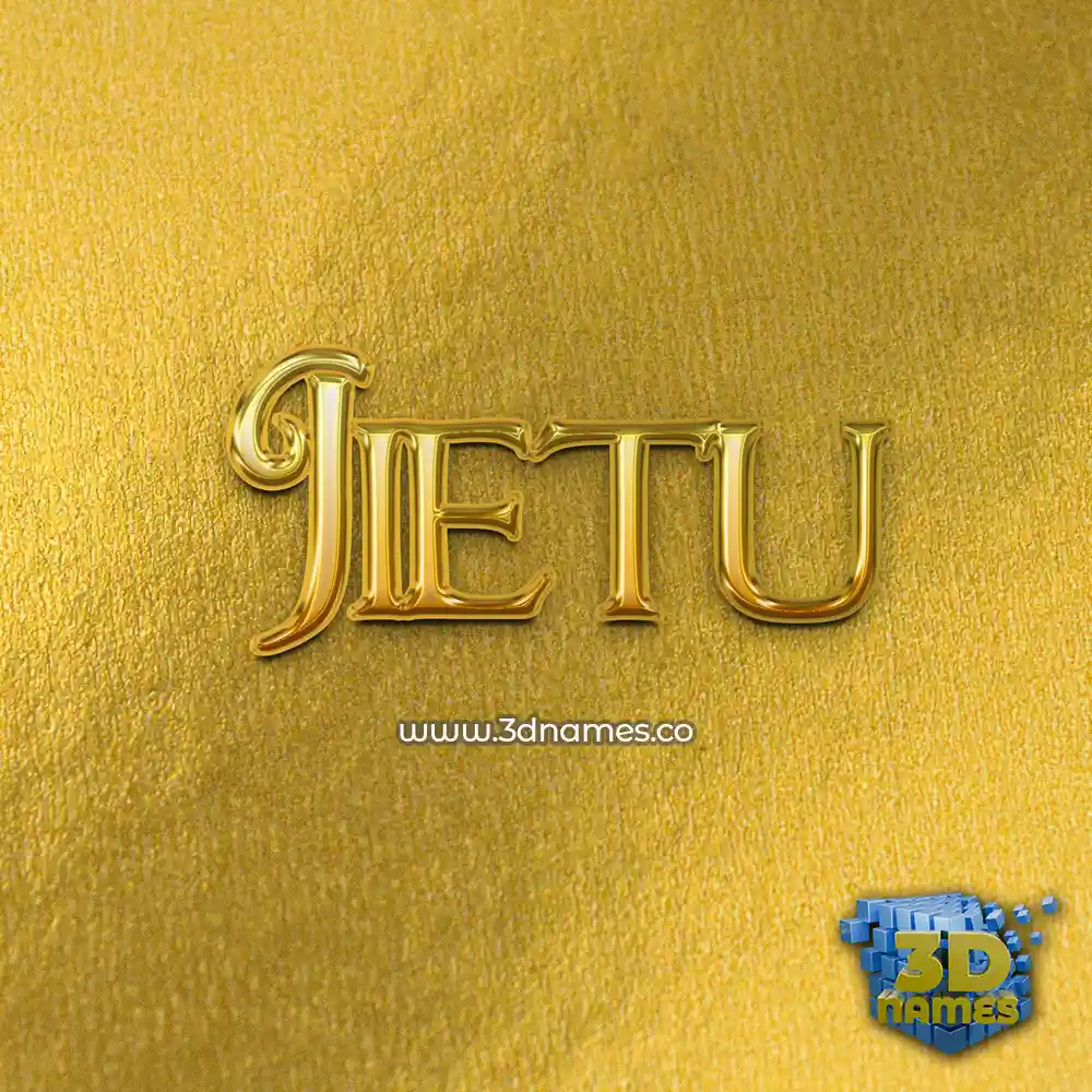 jietu in All Gold style - 3D name wallpaper