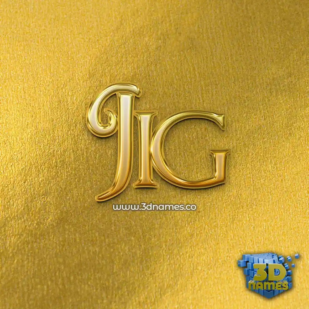 jig in All Gold style - 3D name wallpaper