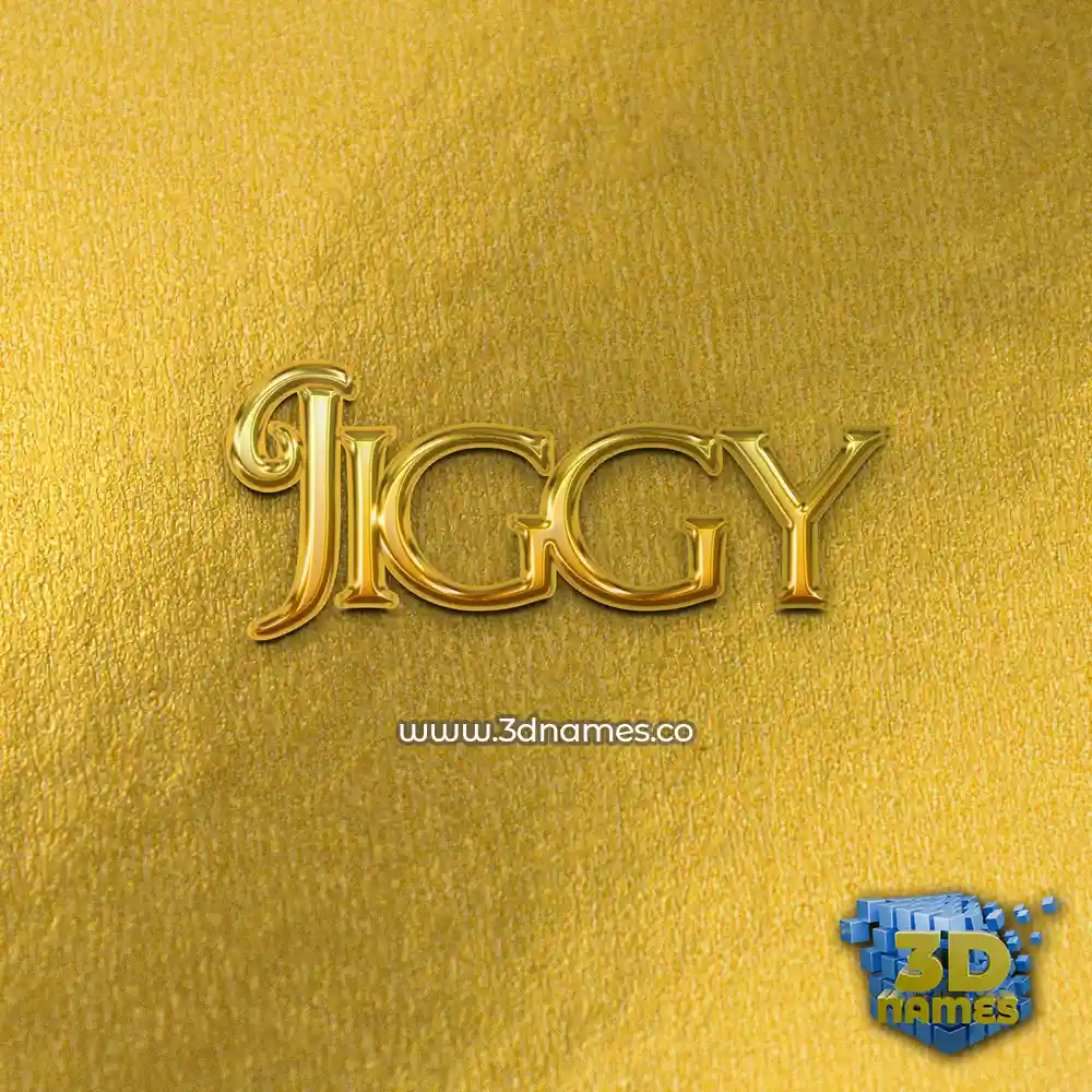 jiggy in All Gold style - 3D name wallpaper