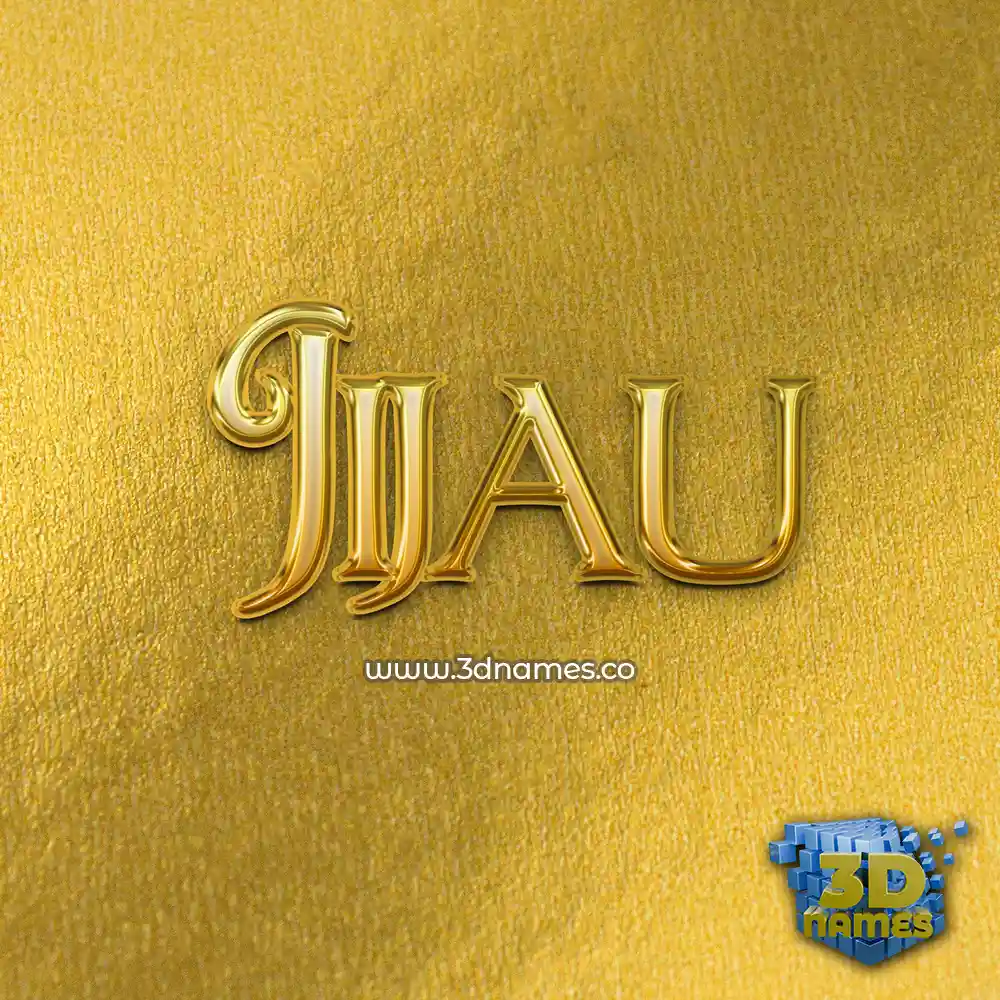 jijau in All Gold style - 3D name wallpaper