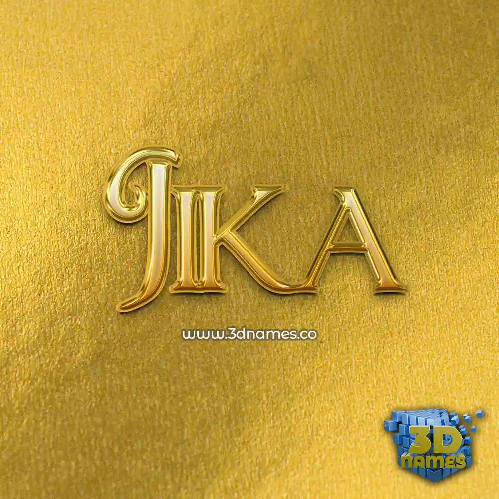 jika in All Gold style - 3D name wallpaper