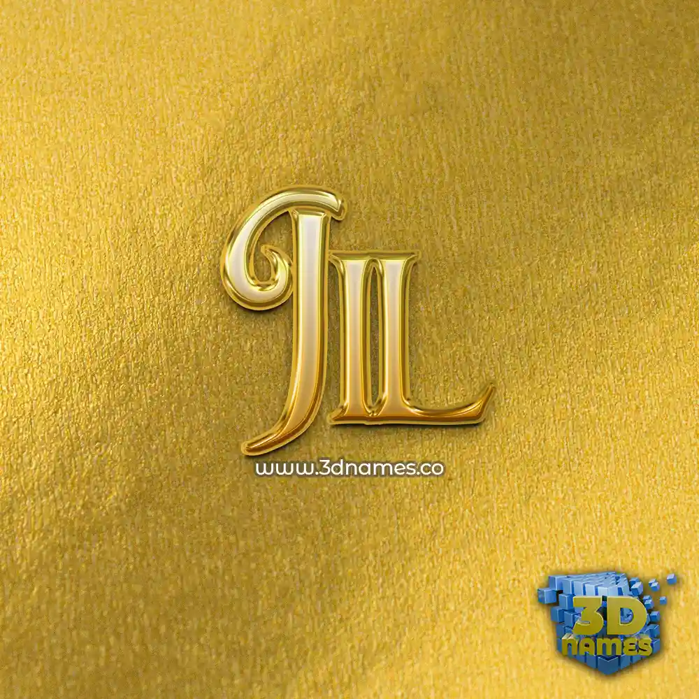 jil in All Gold style - 3D name wallpaper