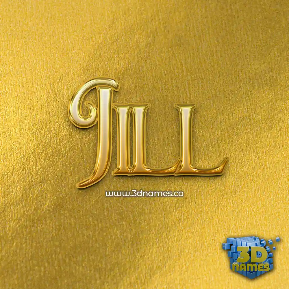 jill in All Gold style - 3D name wallpaper