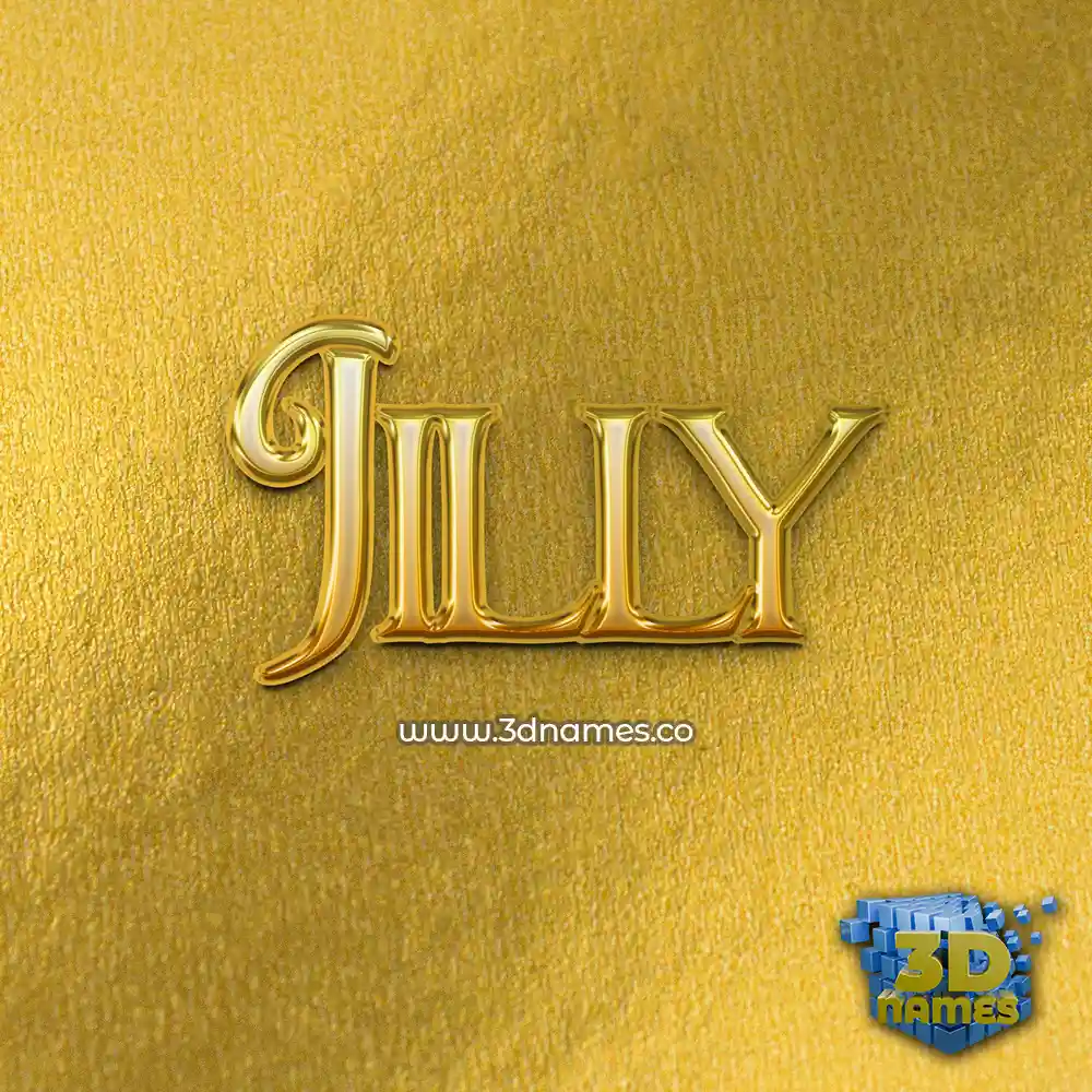jilly in All Gold style - 3D name wallpaper