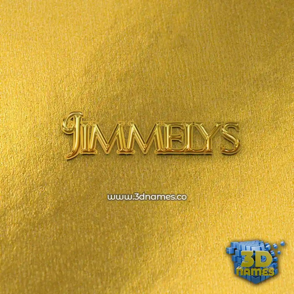 jimmelys in All Gold style - 3D name wallpaper