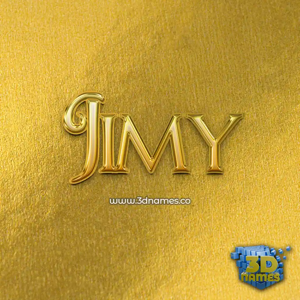 jimy in All Gold style - 3D name wallpaper