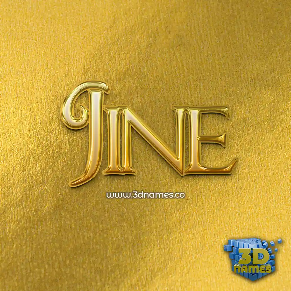 jine in All Gold style - 3D name wallpaper