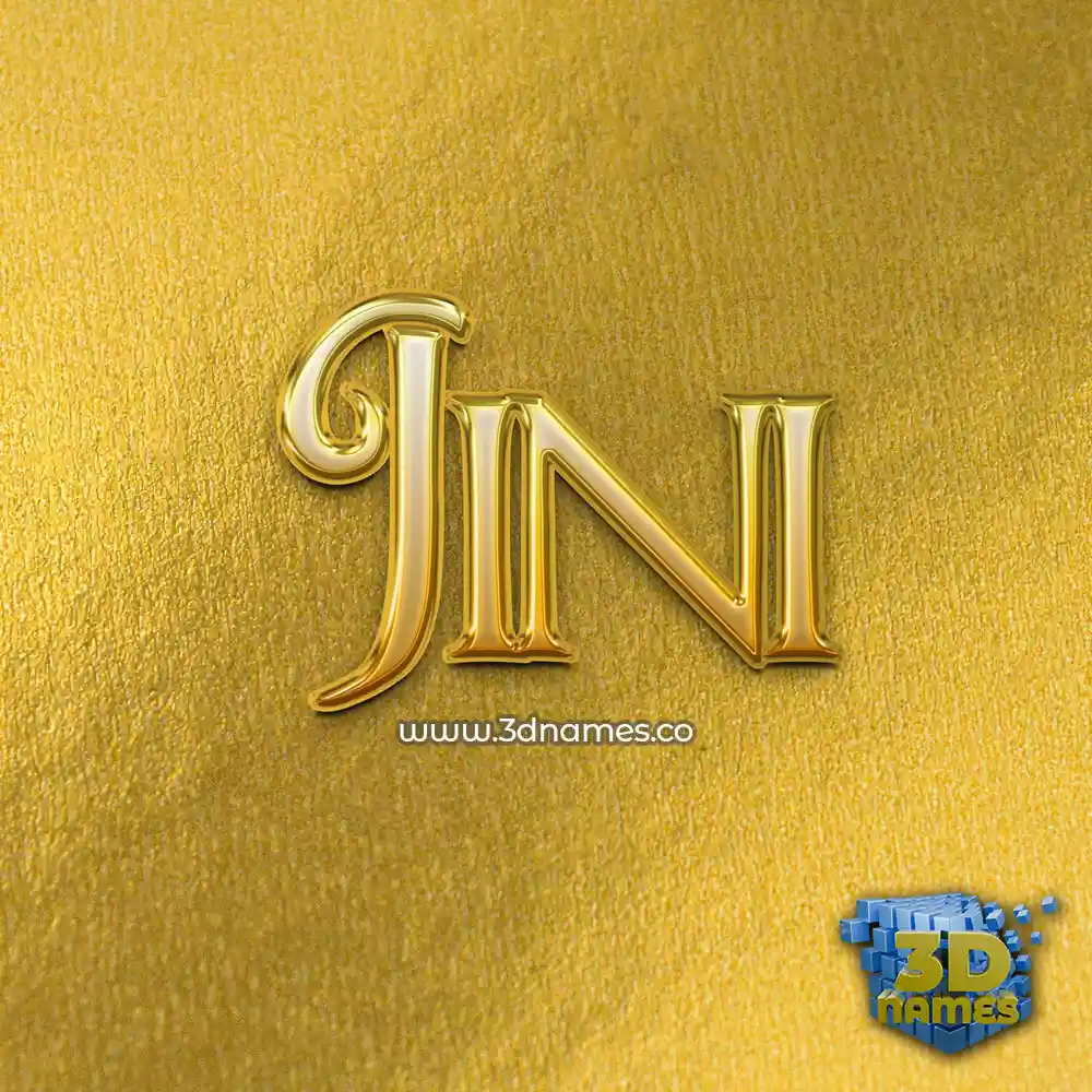 jini in All Gold style - 3D name wallpaper