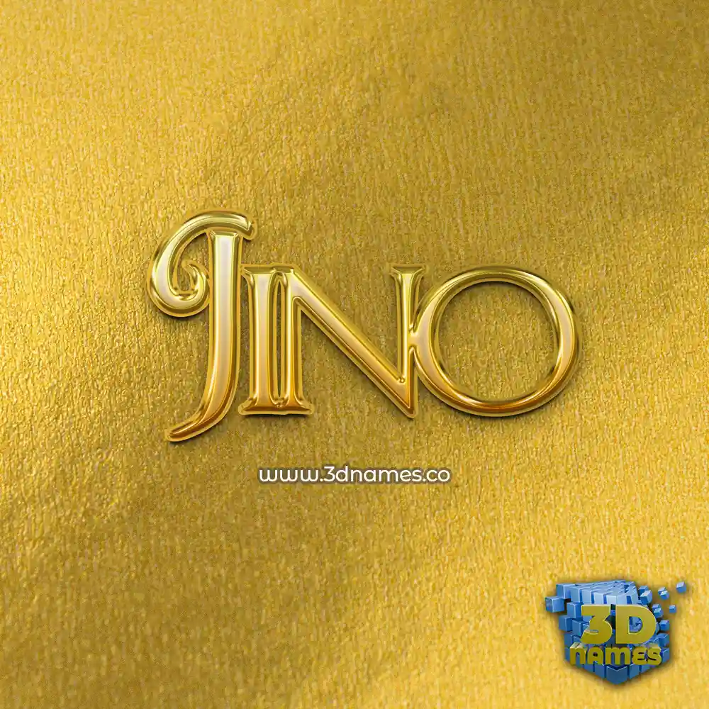 jino in All Gold style - 3D name wallpaper