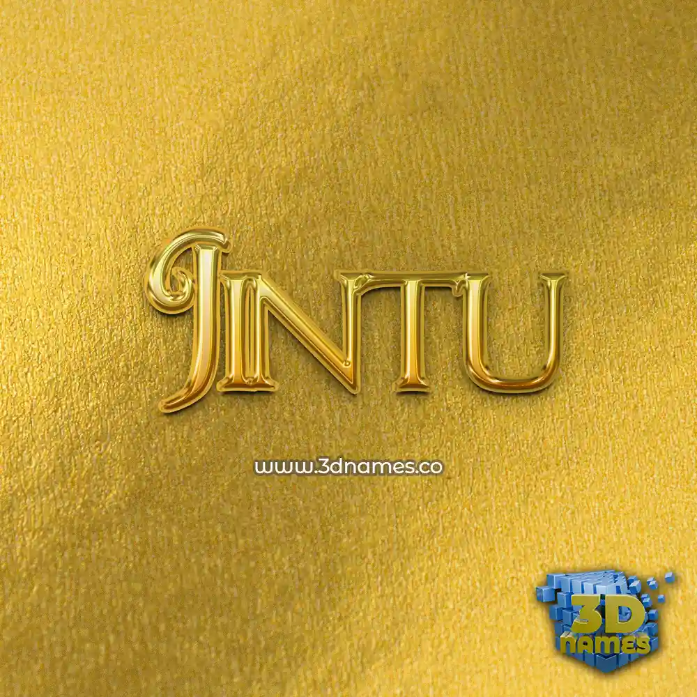 jintu in All Gold style - 3D name wallpaper