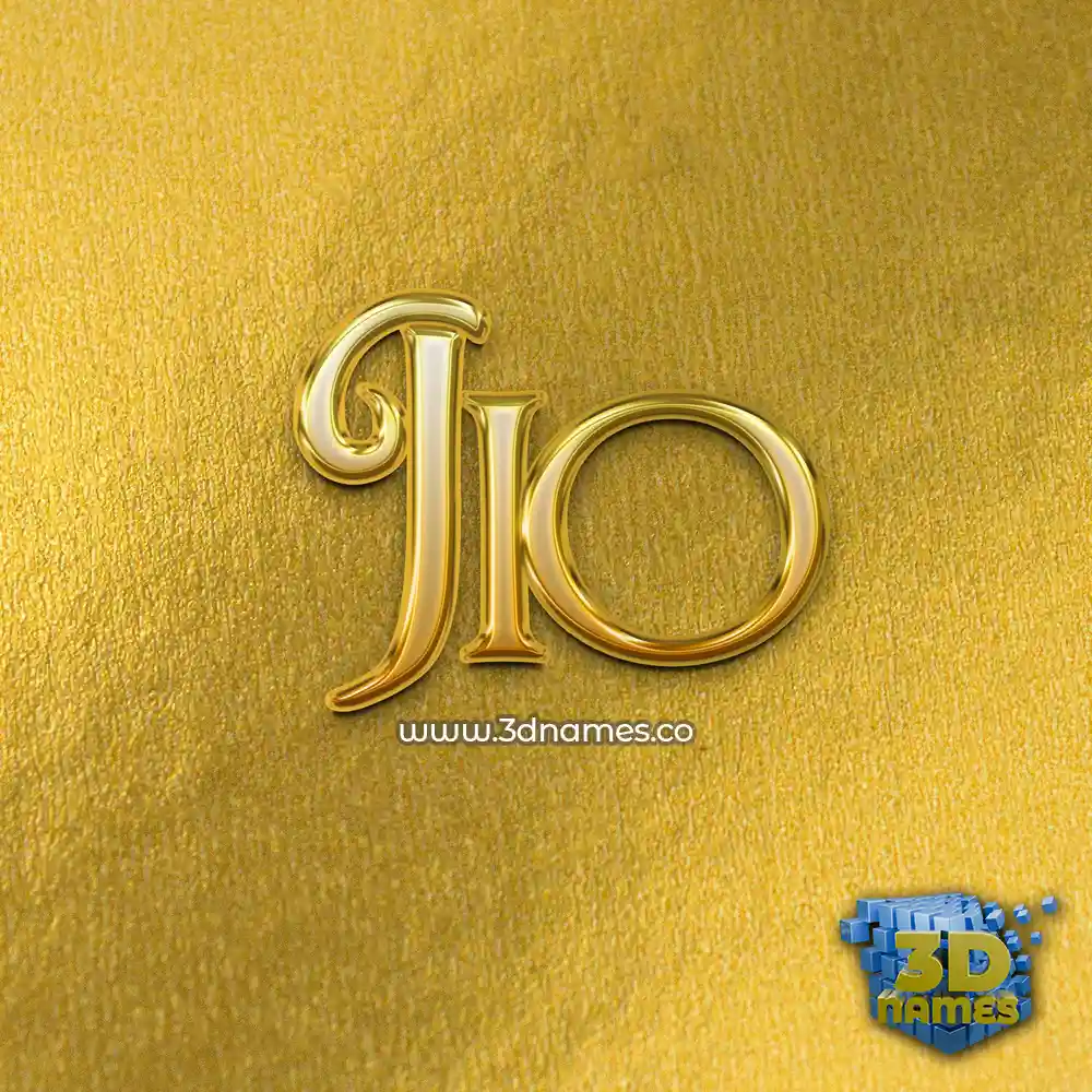 jio in All Gold style - 3D name wallpaper