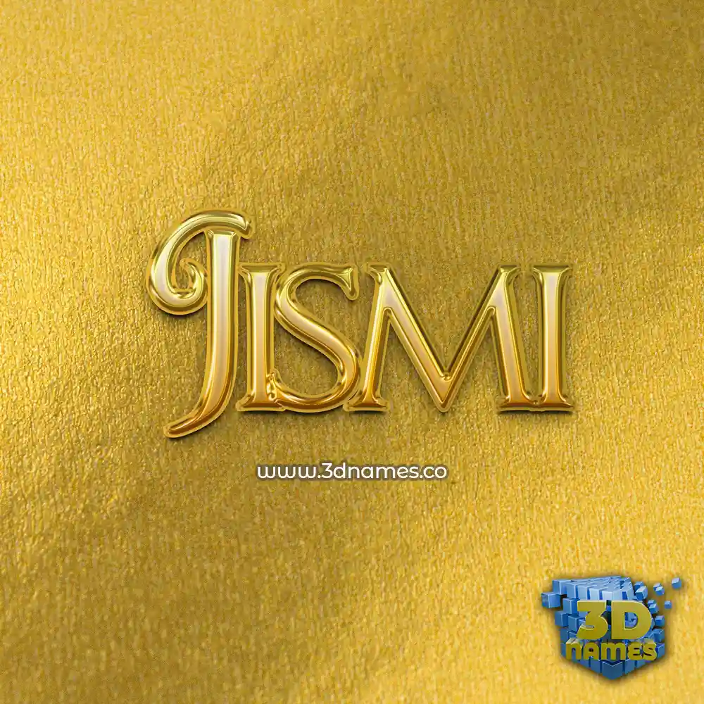 jismi in All Gold style - 3D name wallpaper