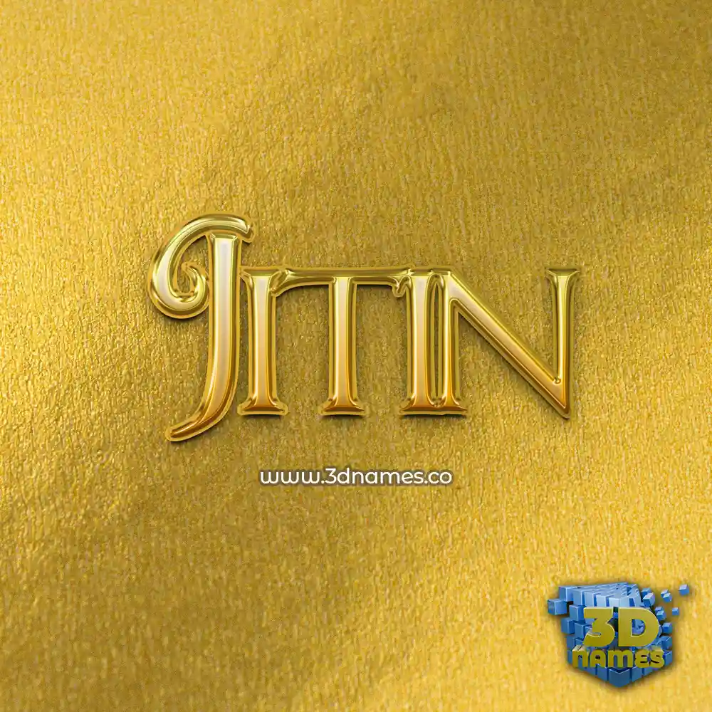 jitin in All Gold style - 3D name wallpaper