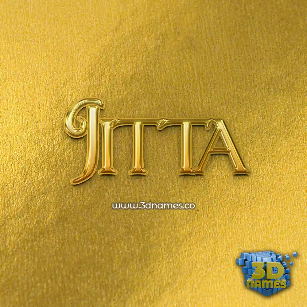 jitta in All Gold style - 3D name wallpaper