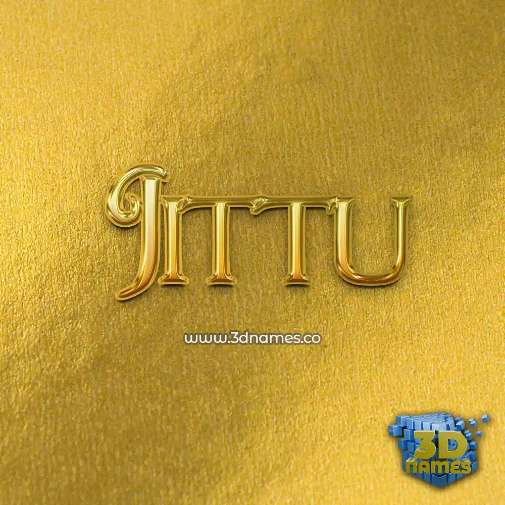 jittu in All Gold style - 3D name wallpaper