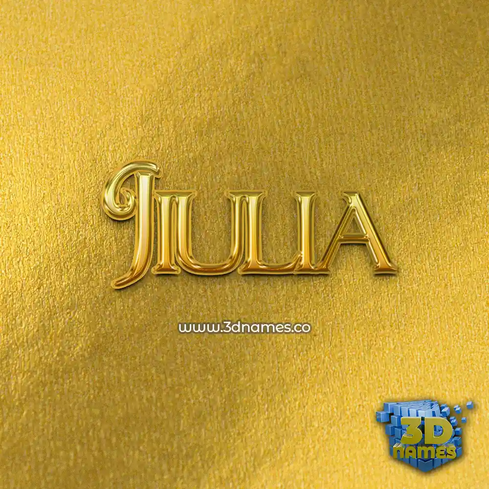 jiulia in All Gold style - 3D name wallpaper