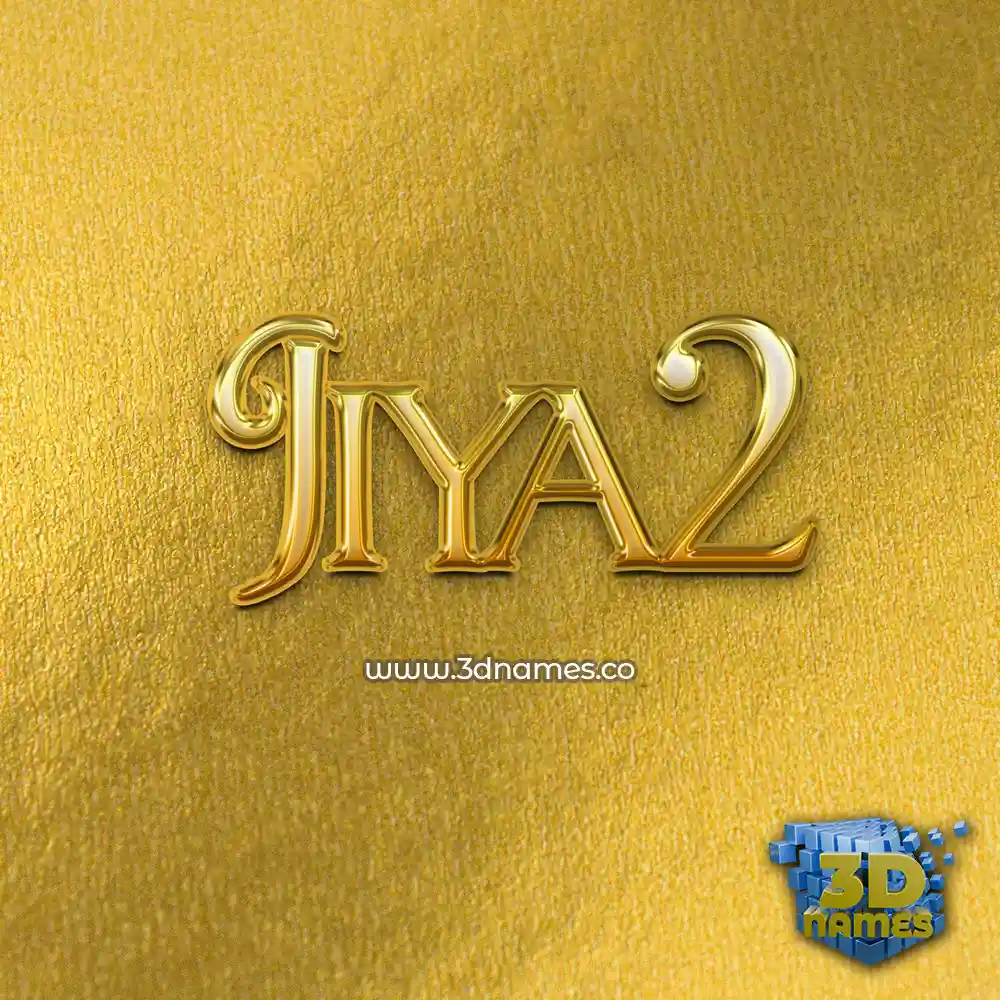 jiya2 in All Gold style - 3D name wallpaper