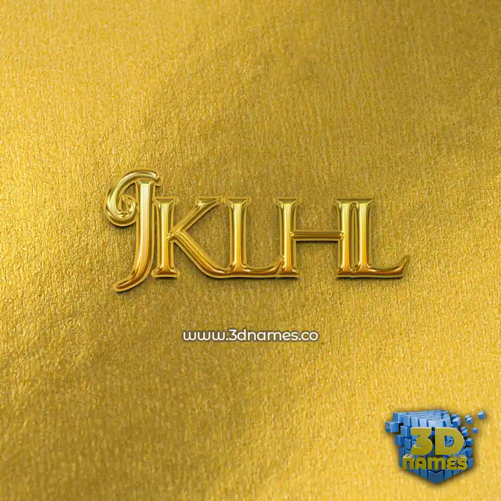 jklhl in All Gold style - 3D name wallpaper
