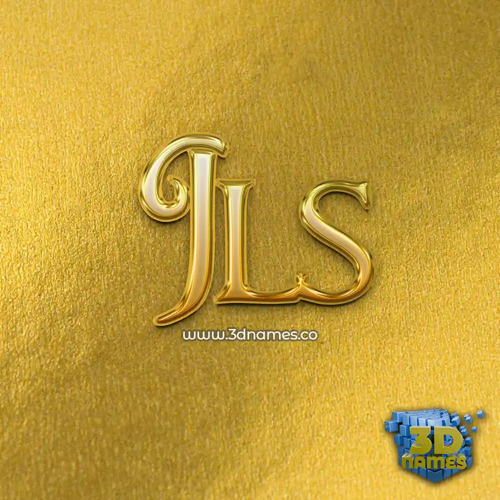 jls in All Gold style - 3D name wallpaper