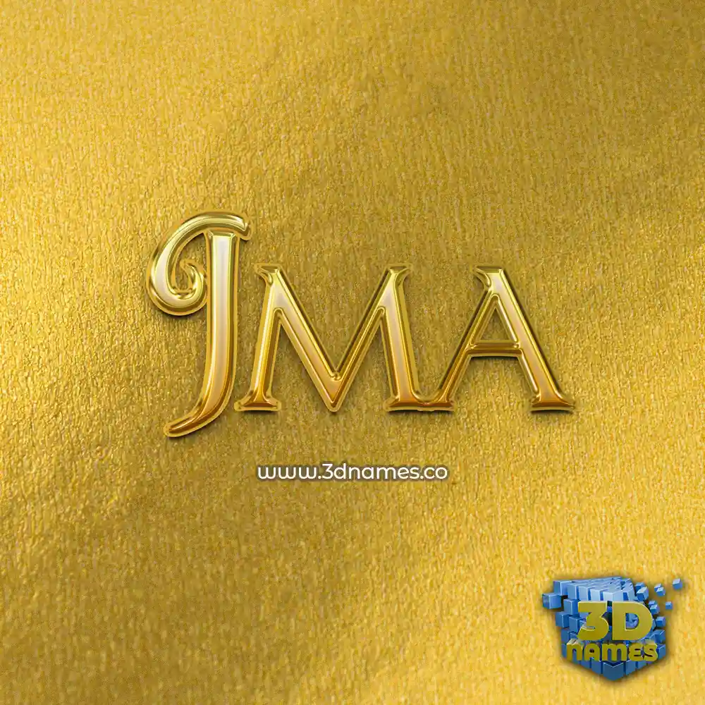 jma in All Gold style - 3D name wallpaper