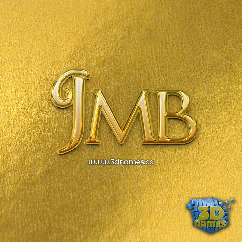 jmb in All Gold style - 3D name wallpaper