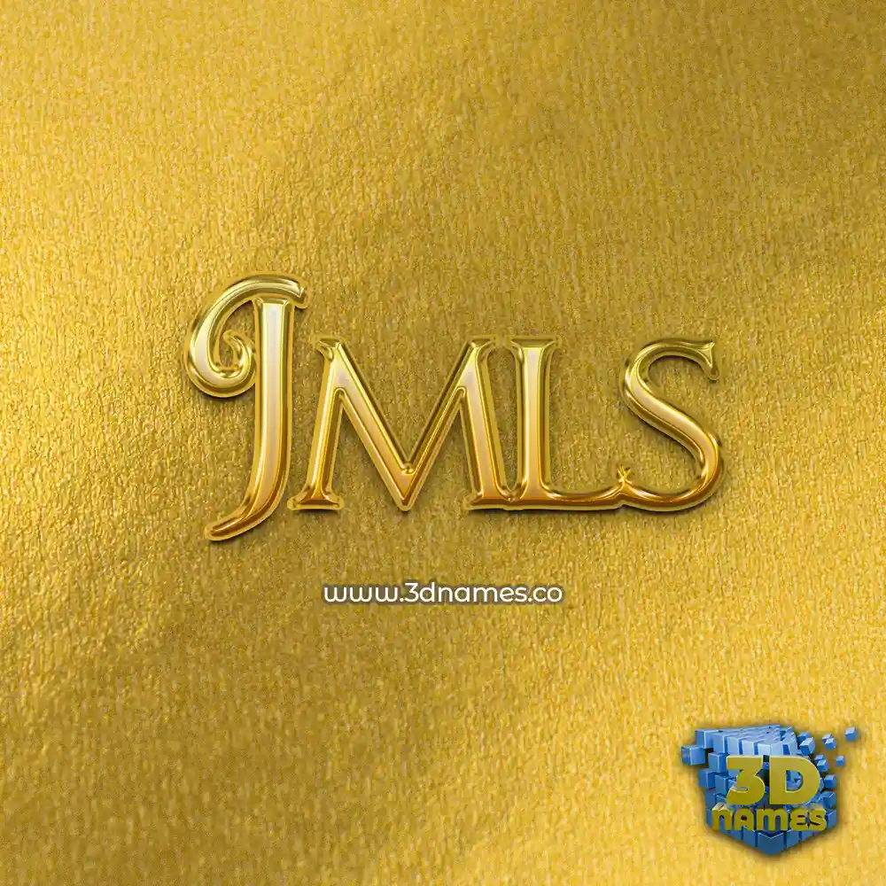 jmls in All Gold style - 3D name wallpaper