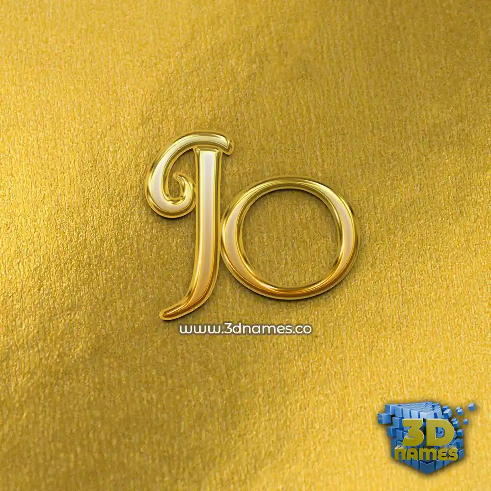 jo in All Gold style - 3D name wallpaper