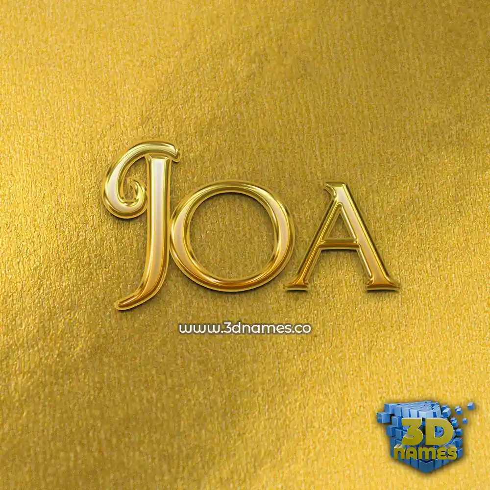 joa in All Gold style - 3D name wallpaper
