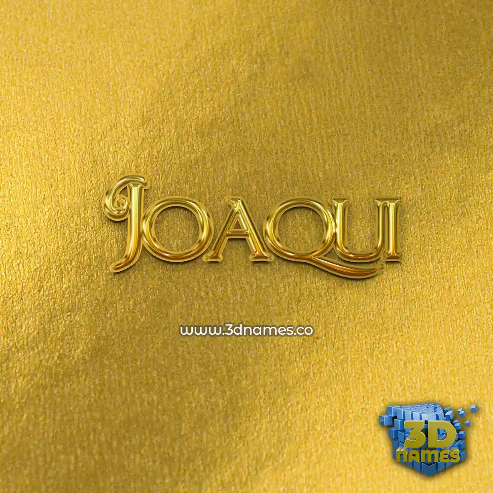 joaqui in All Gold style - 3D name wallpaper
