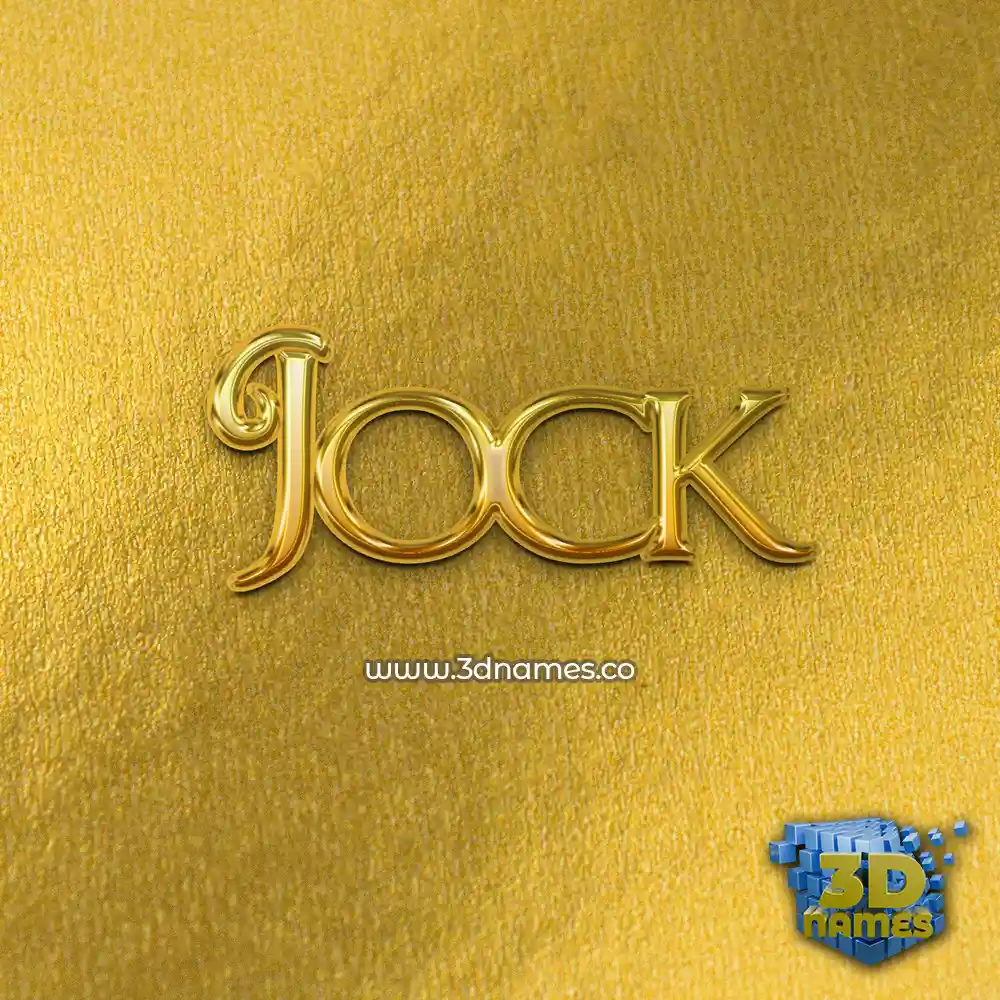 jock in All Gold style - 3D name wallpaper