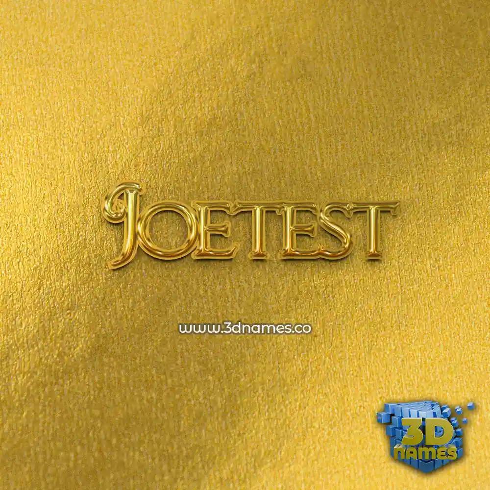 joetest in All Gold style - 3D name wallpaper
