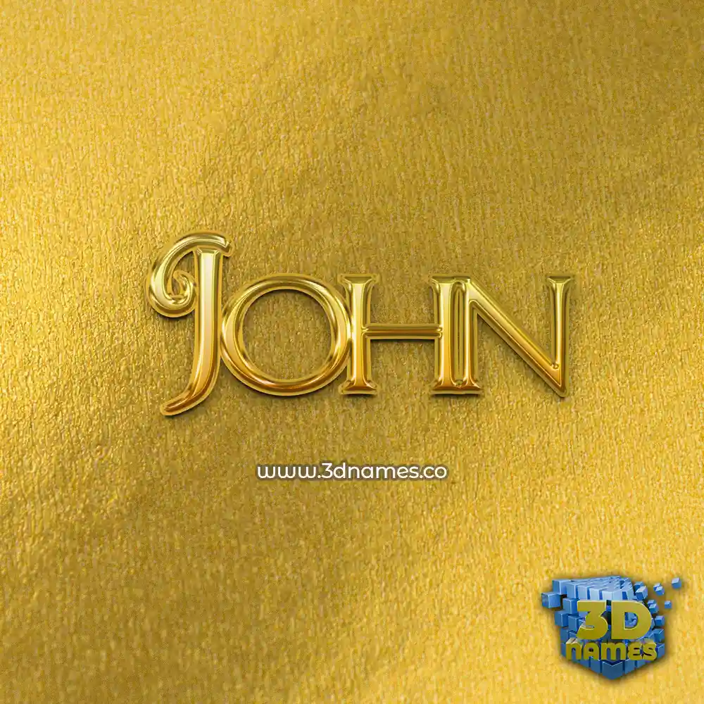 john in All Gold style - 3D name wallpaper