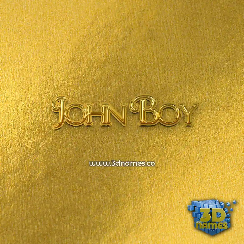 john boy in All Gold style - 3D name wallpaper