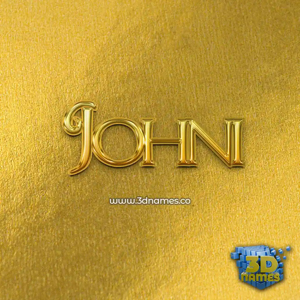johni in All Gold style - 3D name wallpaper