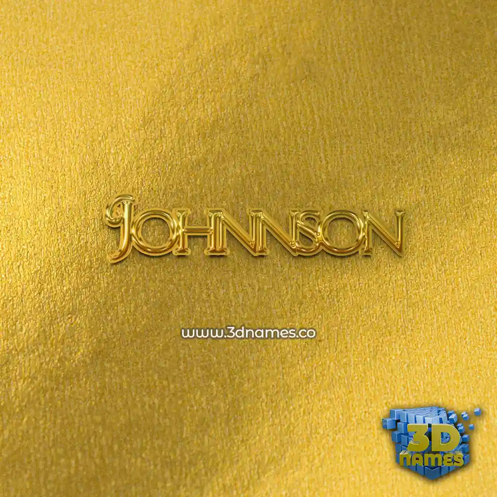 johnnson in All Gold style - 3D name wallpaper