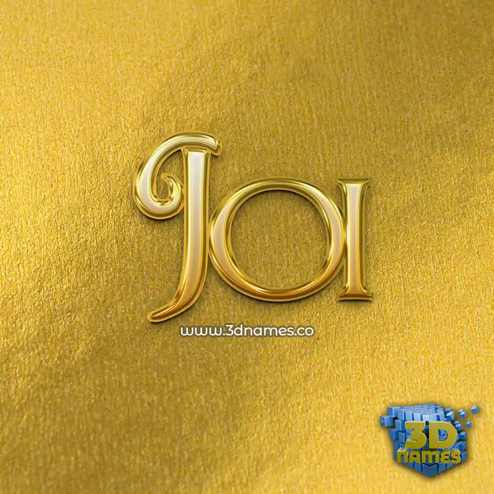 joi in All Gold style - 3D name wallpaper