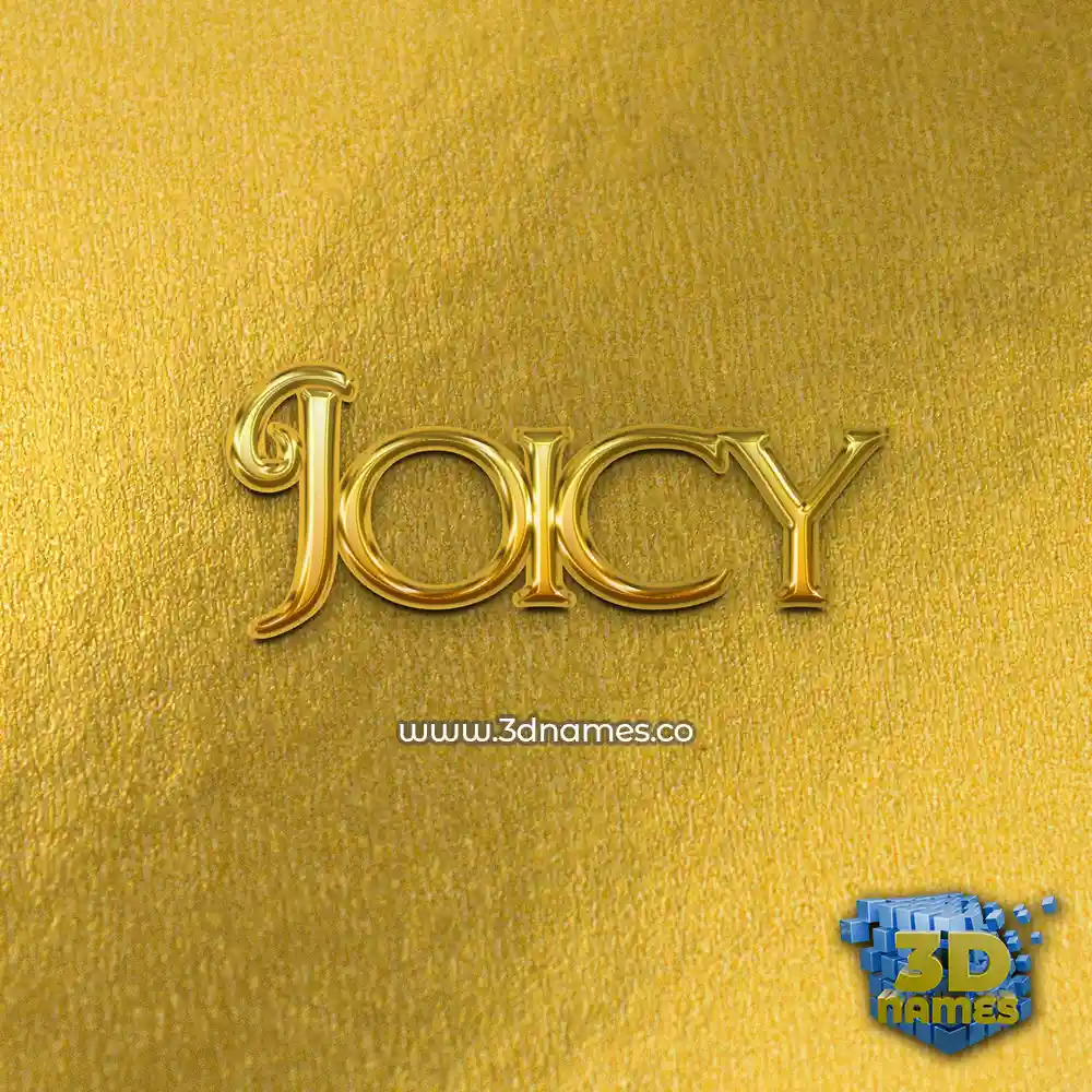 joicy in All Gold style - 3D name wallpaper