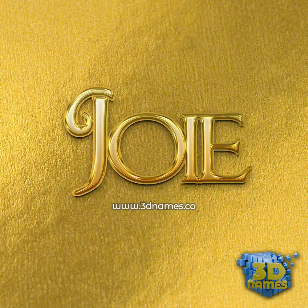 joie in All Gold style - 3D name wallpaper