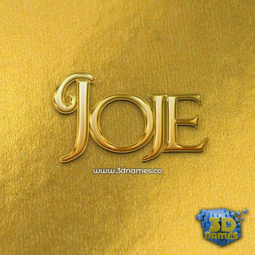 joje in All Gold style - 3D name wallpaper