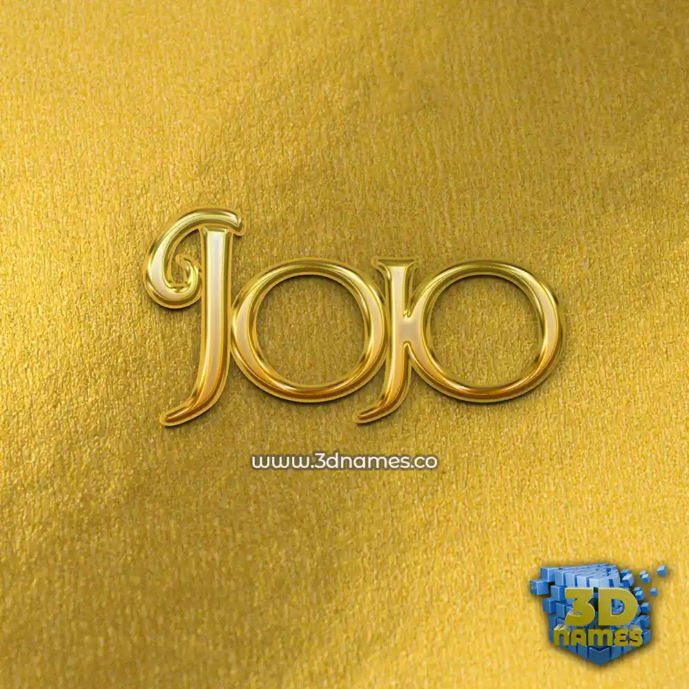 jojo in All Gold style - 3D name wallpaper