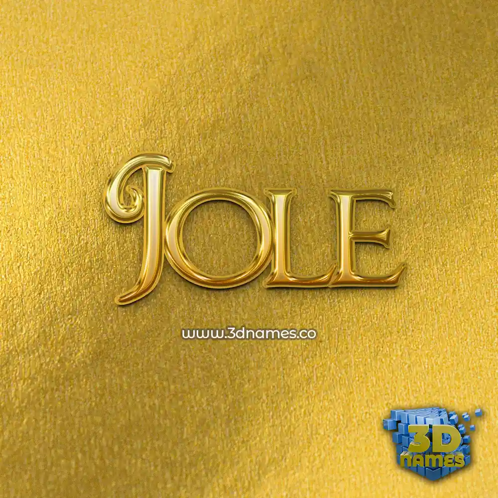 jole in All Gold style - 3D name wallpaper