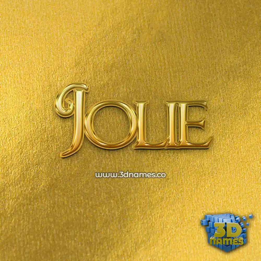 jolie in All Gold style - 3D name wallpaper