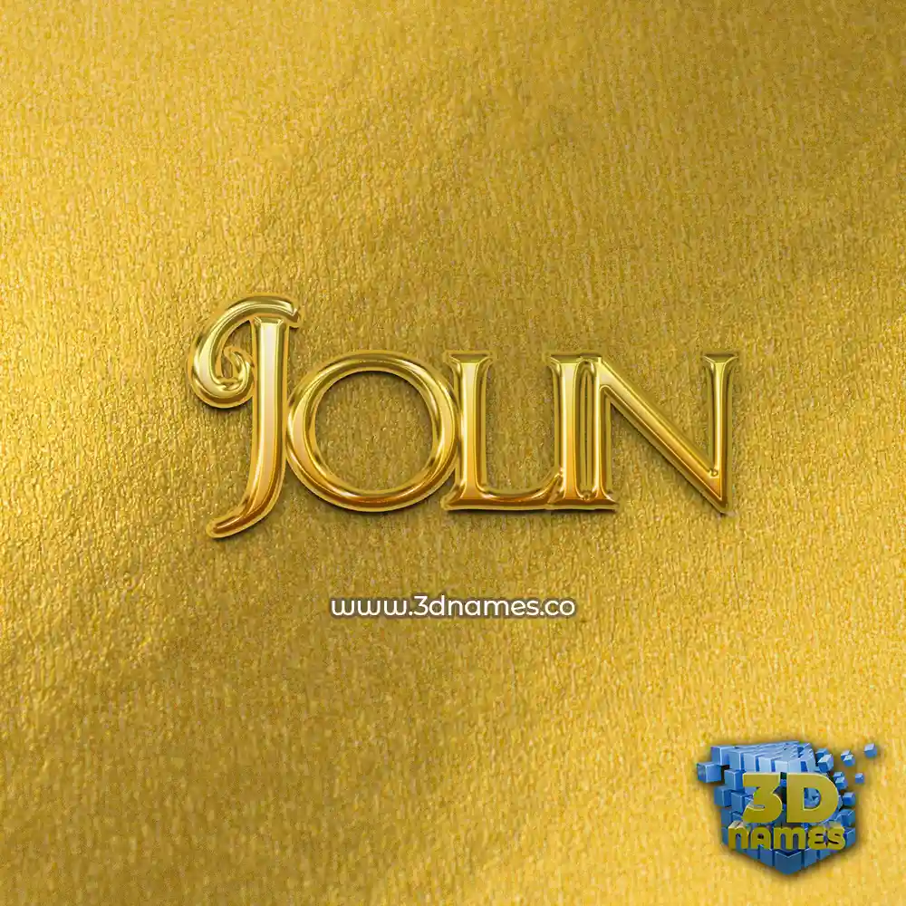 jolin in All Gold style - 3D name wallpaper