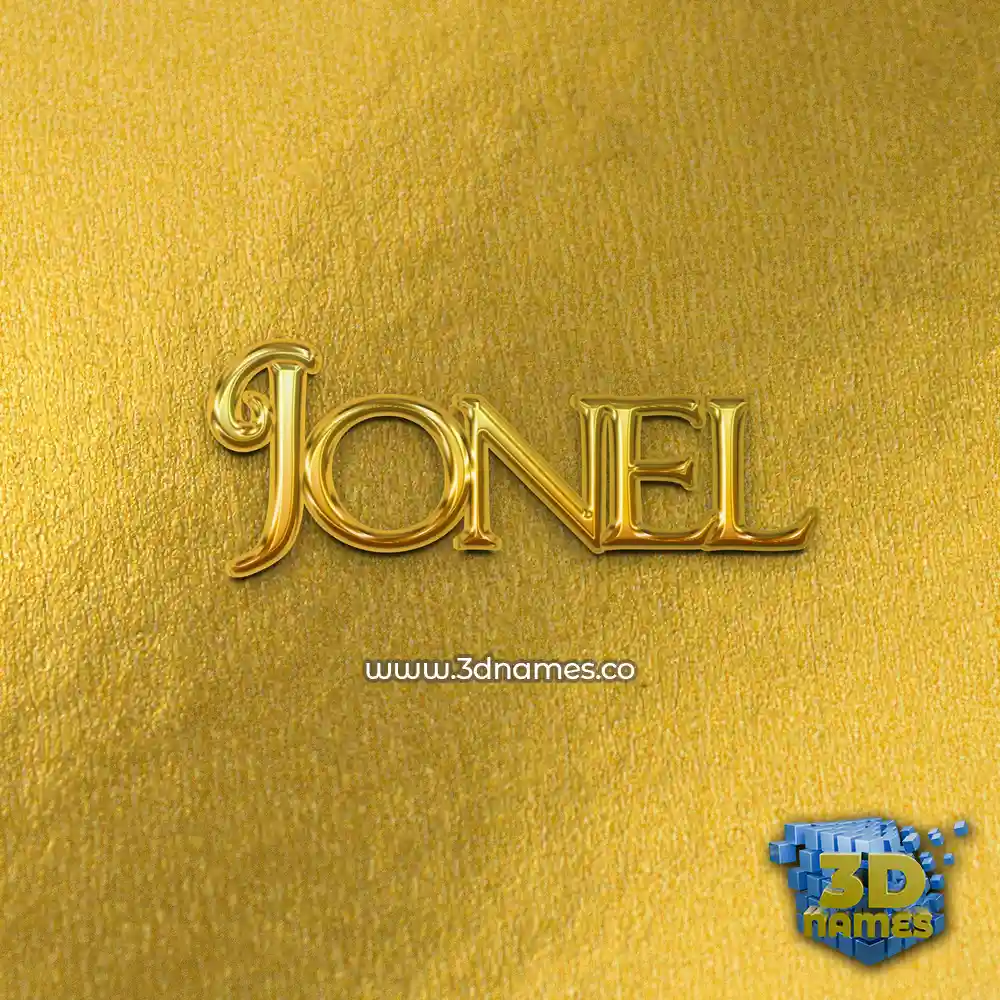 jonel in All Gold style - 3D name wallpaper