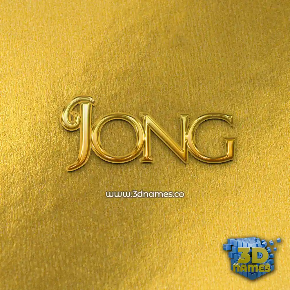 jong in All Gold style - 3D name wallpaper
