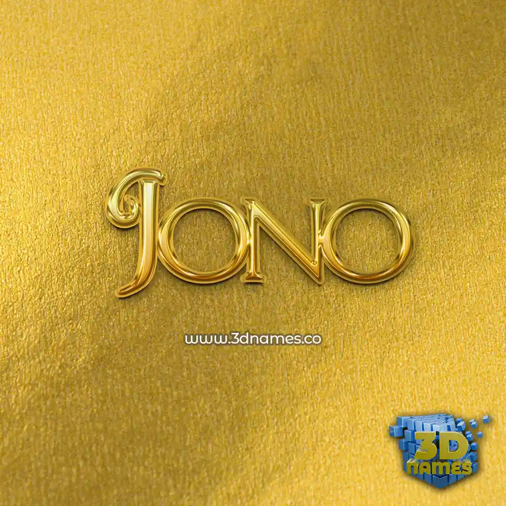 jono in All Gold style - 3D name wallpaper
