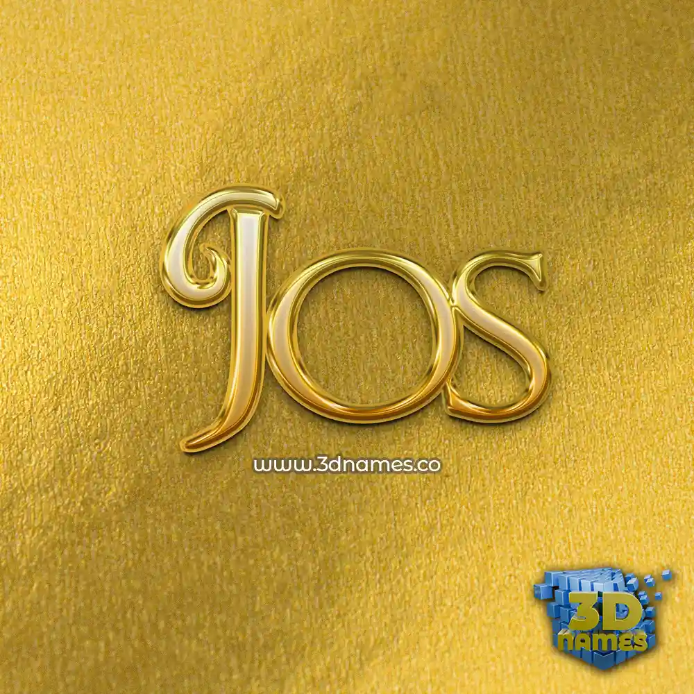 jos in All Gold style - 3D name wallpaper