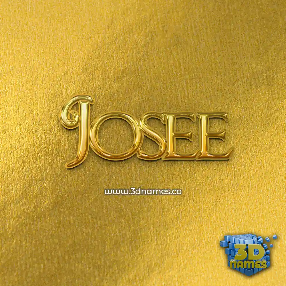 josee in All Gold style - 3D name wallpaper