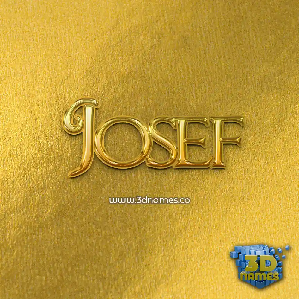josef in All Gold style - 3D name wallpaper