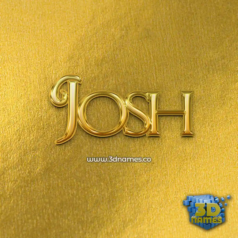 josh in All Gold style - 3D name wallpaper